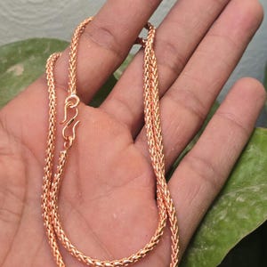 Rope Copper Chain necklace Pure Copper Wheat chain Solid jewelry Chain Gift for Viking jewelry Eco friendly chain Antiqued Copper