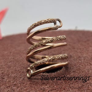 Copper Wrap Ring, Arthritis relief overlap Ring ,Pain Healing Copper Jewellery, copper ring ,splint ring, Copper toe ring.