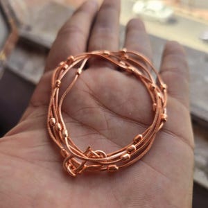Handmade Copper Paperclip Chain Necklace Antique Style Jewelry