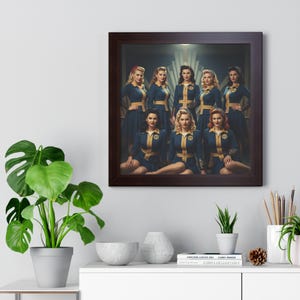 Fallout Vault Tec Pin Up Models Framed Poster, Vintage Art, Wall Decor, Home Decoration, Gift for Fans, Retro Aesthetic