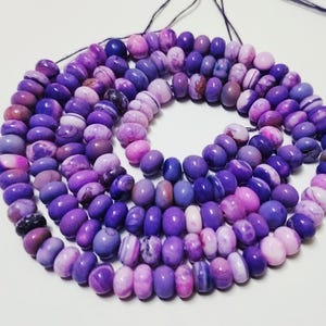 Lavender Opal Rondelle Beads: 8.5mm Gemstone Jewelry, 16&quot; Strand