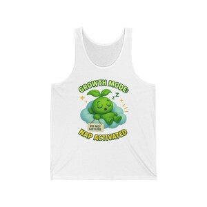 Schläfrige Pflanze Unisex Jersey Tank Top: Wachstumsmodus Freizeitkleidung