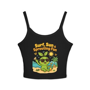 Summer Vibes Tank Top: Bademode mit Pflanzen Grafik