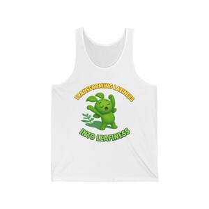Transforming Laziness Unisex Tank Top: Fun Fitness Activewear