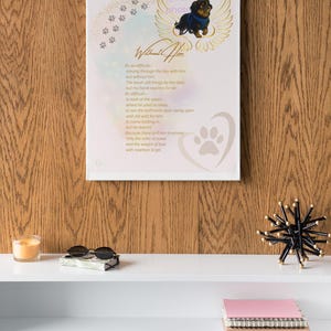 Custom Pet Memorial Canvas Print, Heartfelt Decoration for Dog Lovers, Personalized Gift for Loss of Pet, Remembrance Art