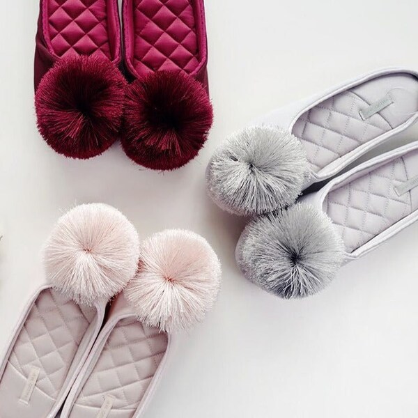 custom velvet slippers