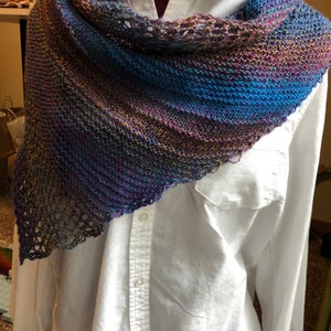 Easy Goes It asymmetrical scarf - Wineglass Bay