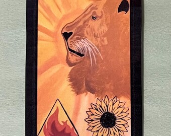 Pegatina para portátil "Leo: Audaz y Valiente"