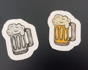 Jarra de cerveza: pegatina para portátil con alcohol