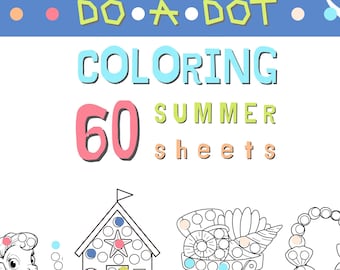Animals Dot Marker Coloring Pages: Preschool Activity (PDF Download)