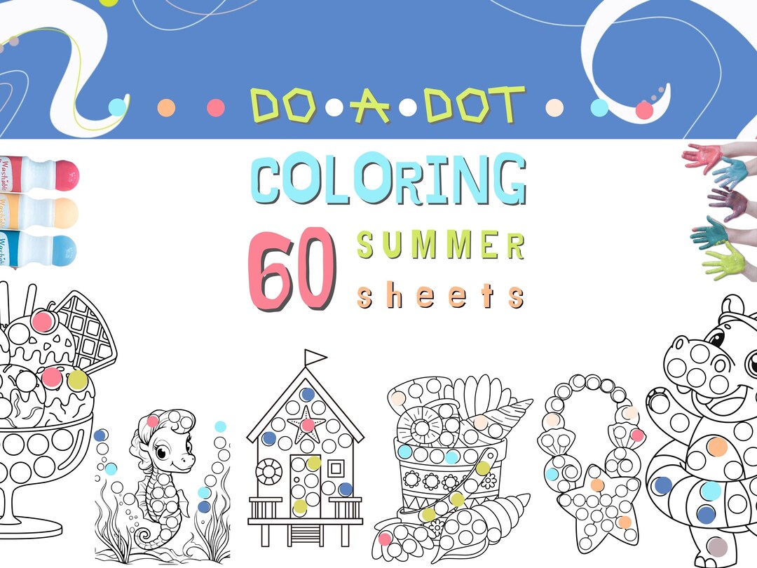 Animals Dot Marker Coloring Pages: Preschool Activity (PDF Download) - Etsy