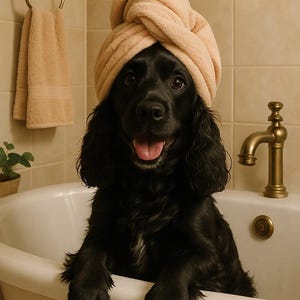Custom dog photo to art print- funny & realistic pet portrait, perfect gift for dog owners