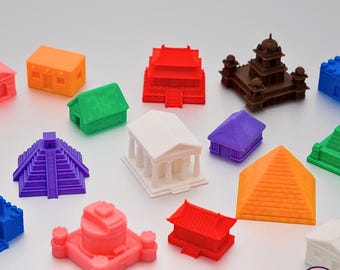 Catan Board Game Pieces – 3D Printed Roads, Settlements & Cities | Custom Replacement Set