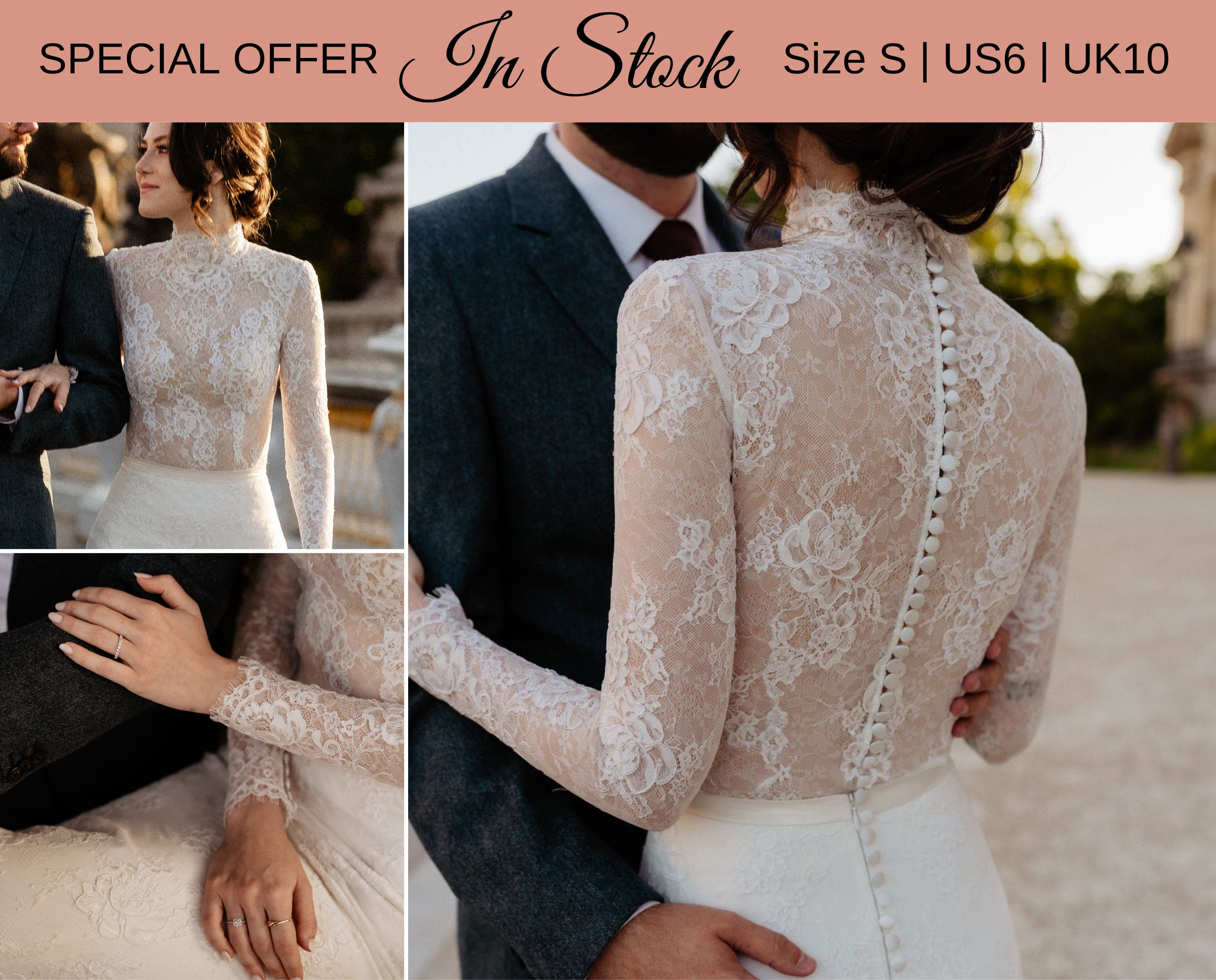 Buy Bridal Bodysuit Size S/US6 Express Shipping Wedding Bodysuit, Wedding  Dress Topper, Lace Bridal Bodysuit, Bodysuit With Long Sleeves Online in  India 