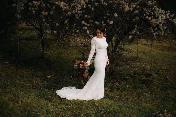 Fast Shipping Ready To Ship Wedding Dress Eu40 Us8 Wedding Etsy