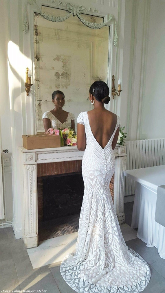 simple lace wedding dress