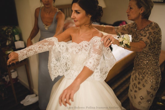 Fast Shipping Ready To Ship Bolero Wedding Lace Bolero Etsy