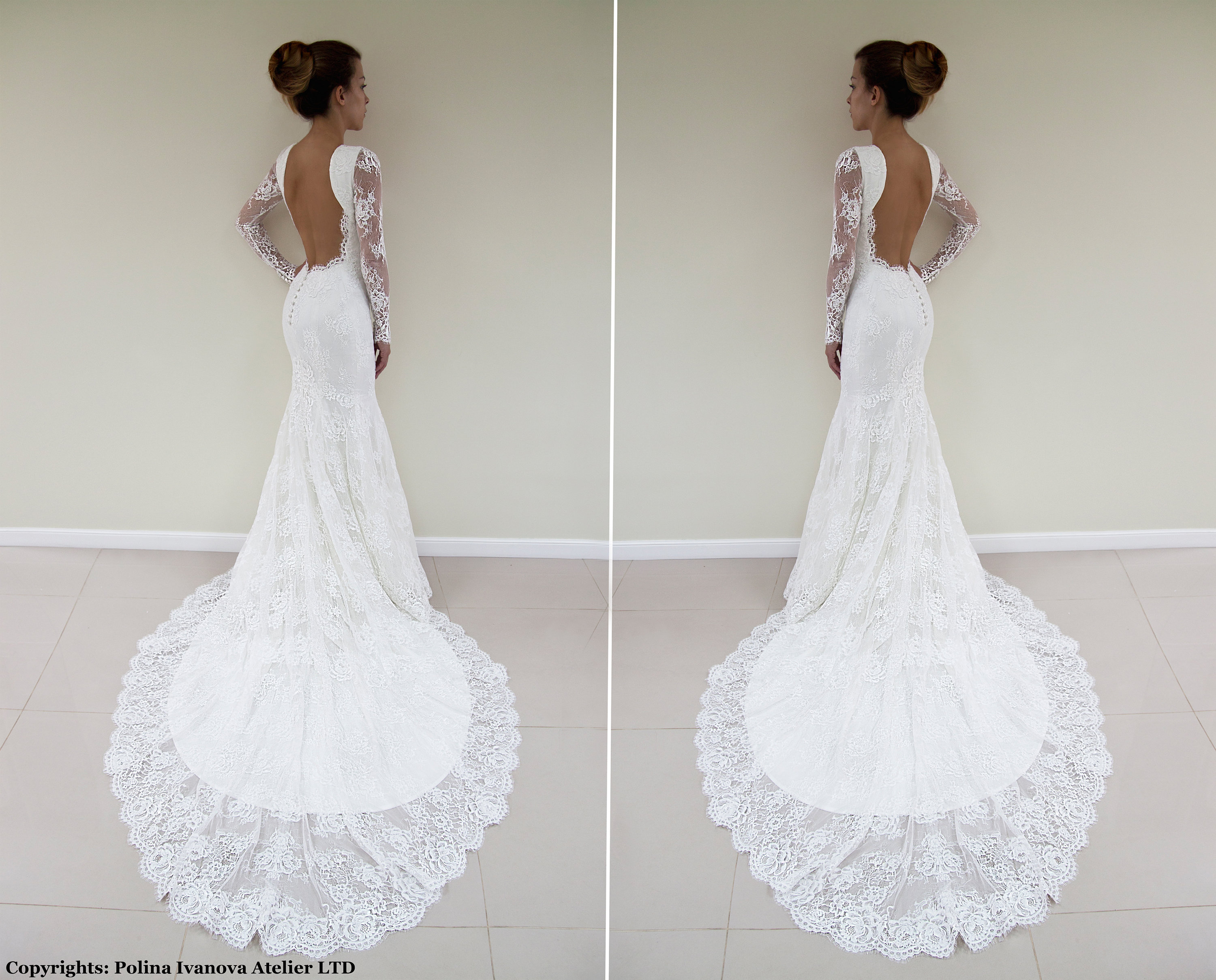 PRONOVIAS ウェディングドレス DANTE クレープ生地 スペイン製 53980-110-