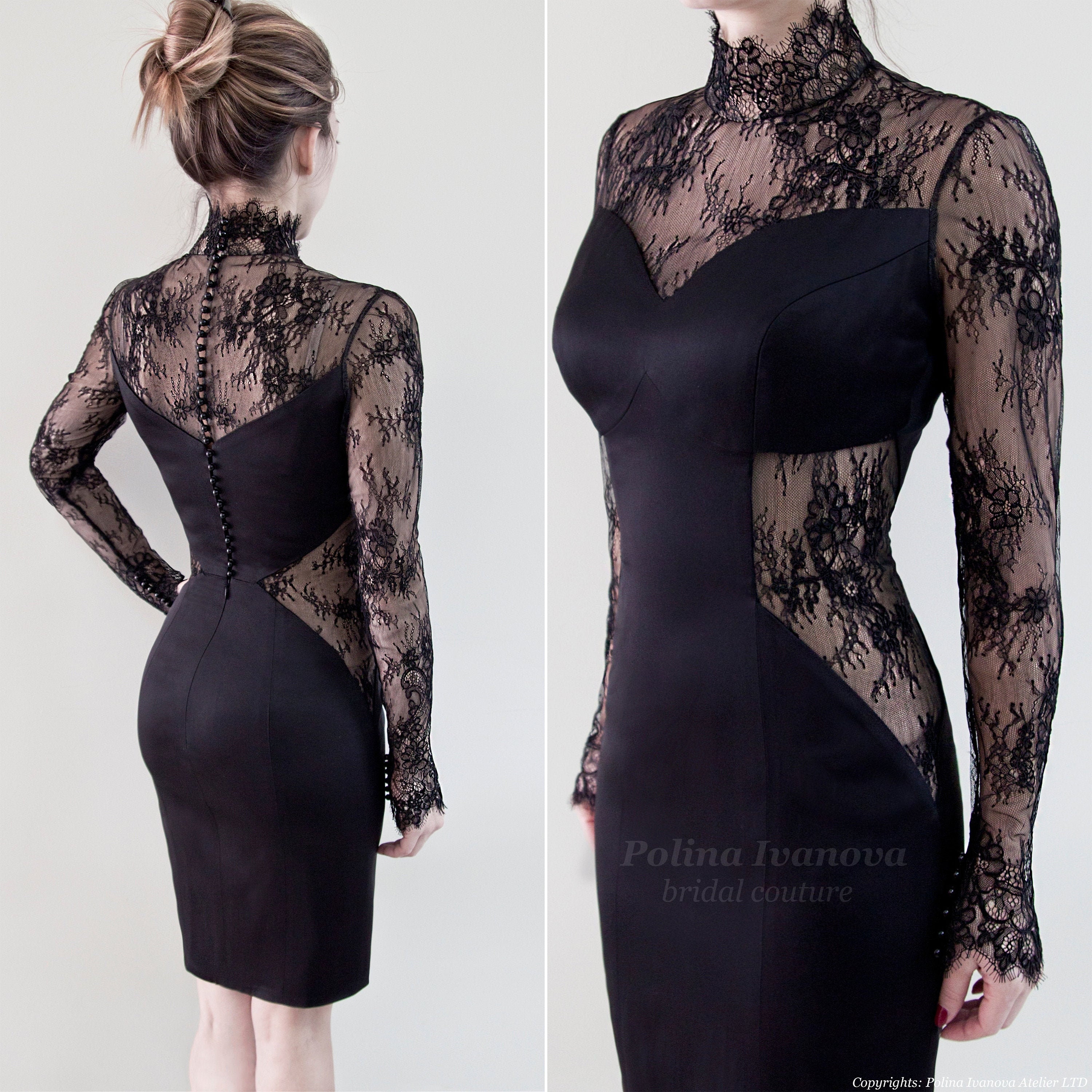 Vestido de encaje negro Vestido de novia negro Vestido de - Etsy México Vestido de encaje negro Vestido de novia negro Vestido de - Etsy México