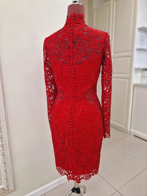 red wedding guest dress