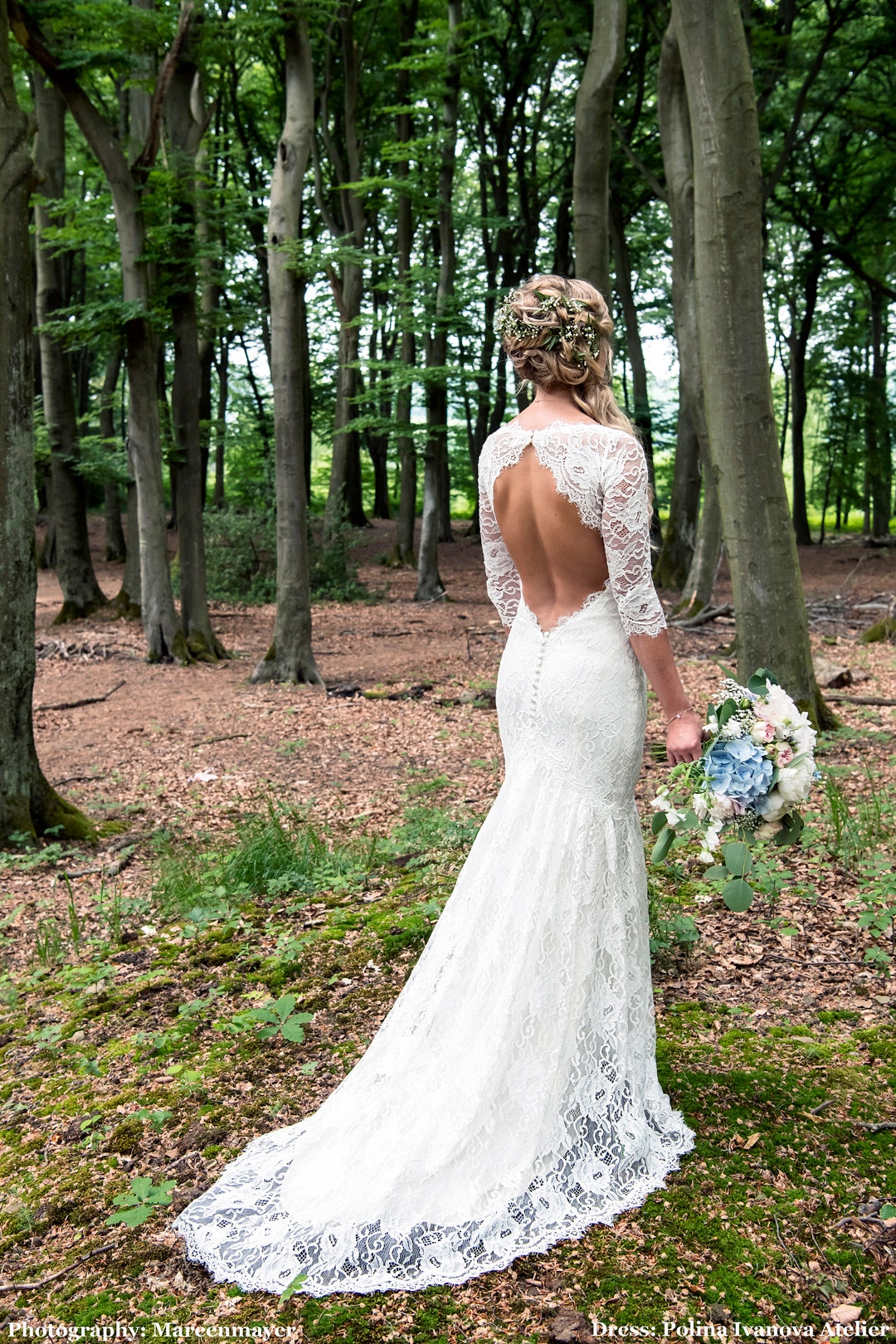 low back wedding dress