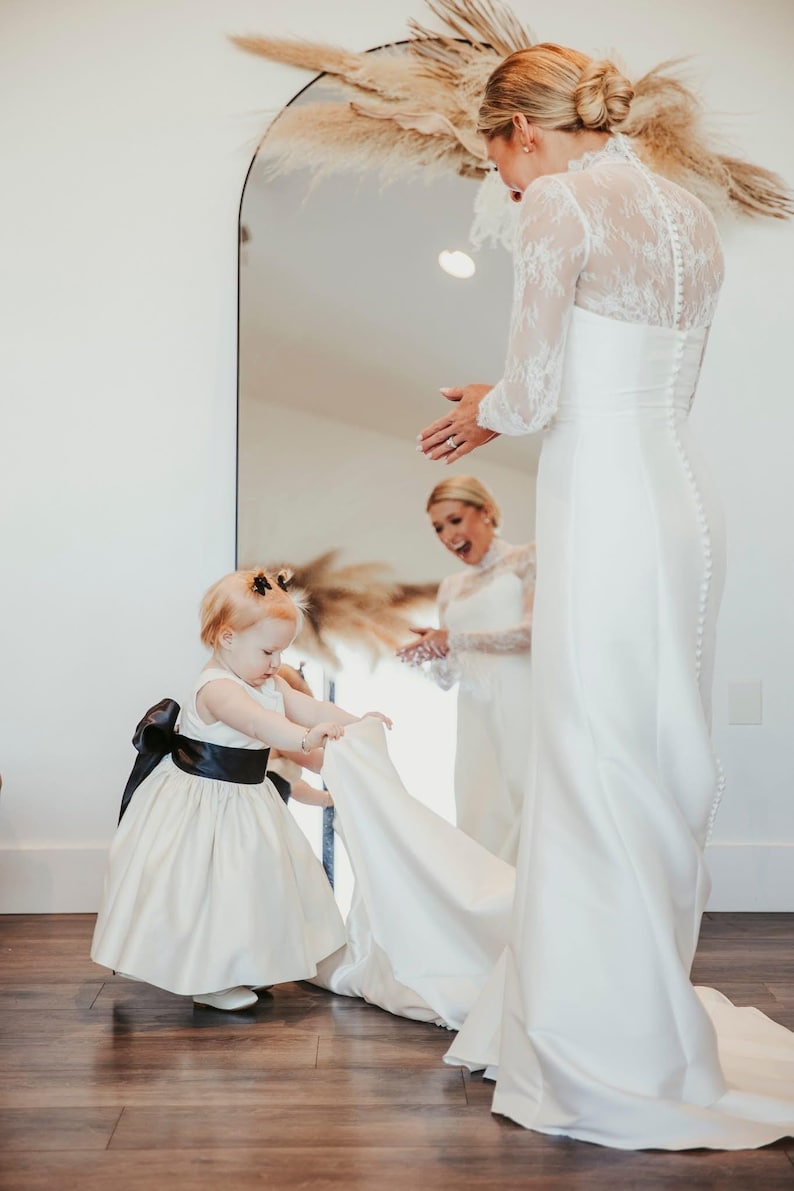 Wedding Dress Topper, Lace Wedding Bolero, Wedding Bolero With Long ...