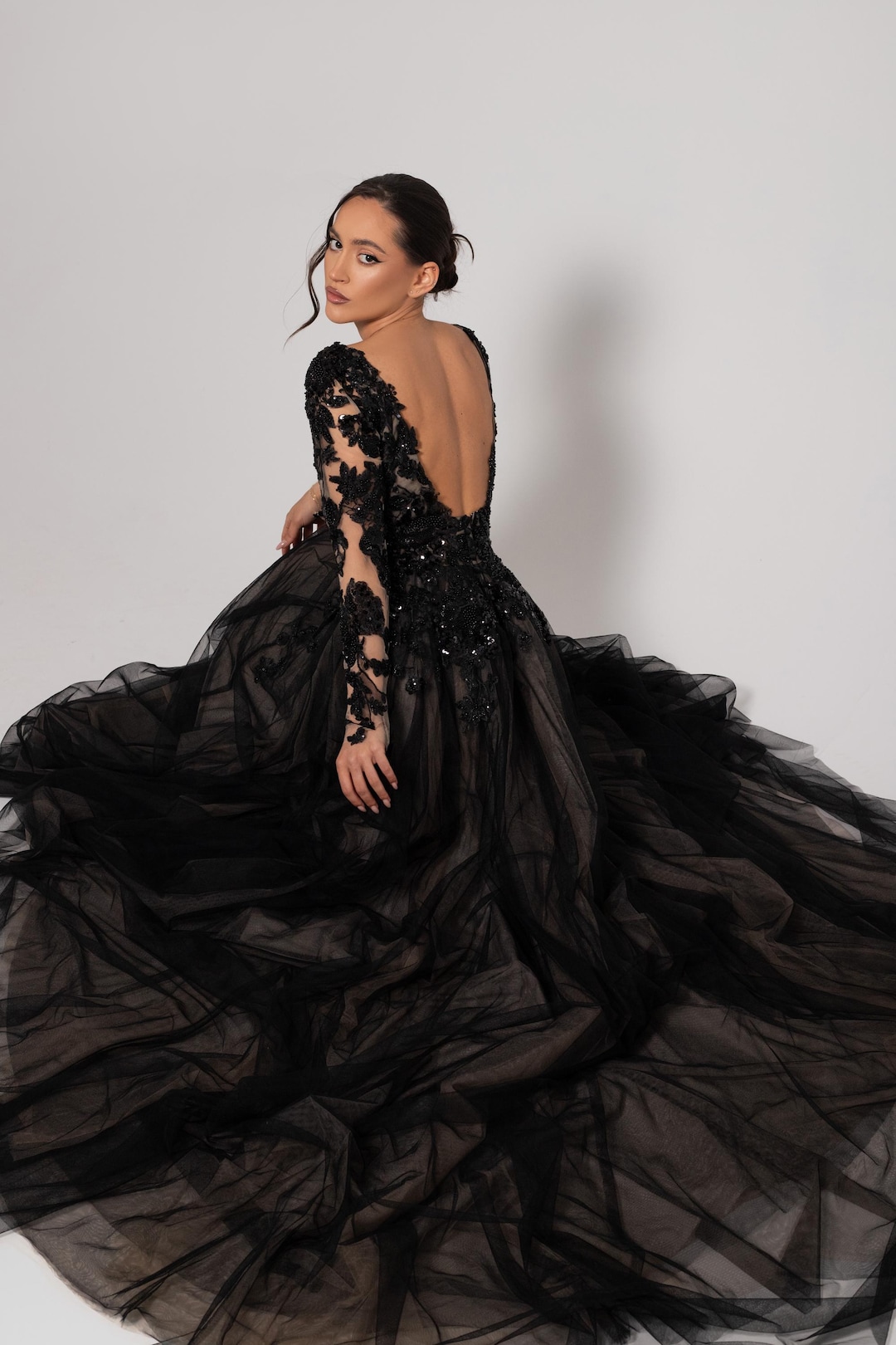 dillards black dresses for funeral Primavera Couture Fully Beaded Strapless Long Dress 4301 main image 1