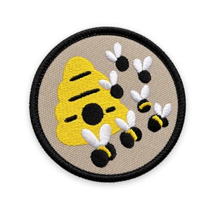Insect Swarm Plasmid Patch: Sew-On, Iron-On, or Velcro