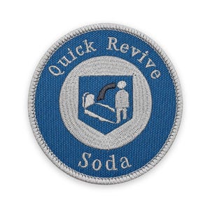 Quick Revive Soda Patch: Sew-On, Iron-On, or Velcro