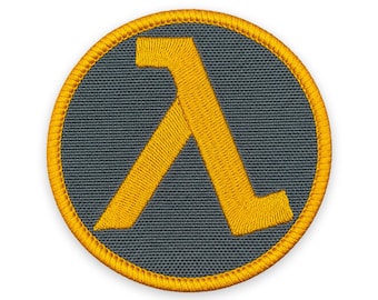 Parche Lambda: para coser, planchar o con velcro.