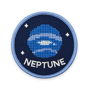 Parche con la imagen del planeta Neptuno: para coser, planchar o con velcro.