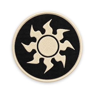 White Mana Patch: Sew-On, Iron-On, or Velcro