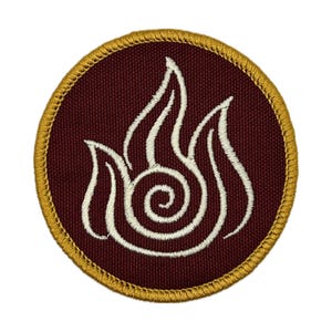 Firebending Patch: Sew-On, Iron-On, or Velcro