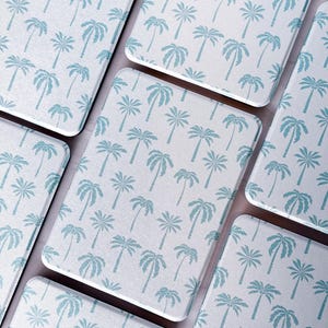 Kindle Case, Paperwhite Case, Colorsoft Case, Kindle Basic Case, Blue Kindle Case, Blue Palm Tree Kindle Case, Summer Kindle Case, Bright