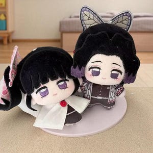 Demon Slayer Plush Doll 10CM – Shinobu & Kanawo Anime Stuffed Toy, Cute Collectible Gift for Fans