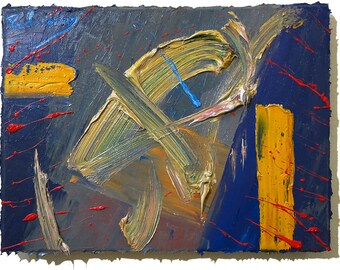 Original Ölgemälde auf Galerie gewickelt gestreckte Leinwand von 12 x 16 x 3/4 in. / Expressionismus Galerie abstrakte Deko Acryl Impressionismus