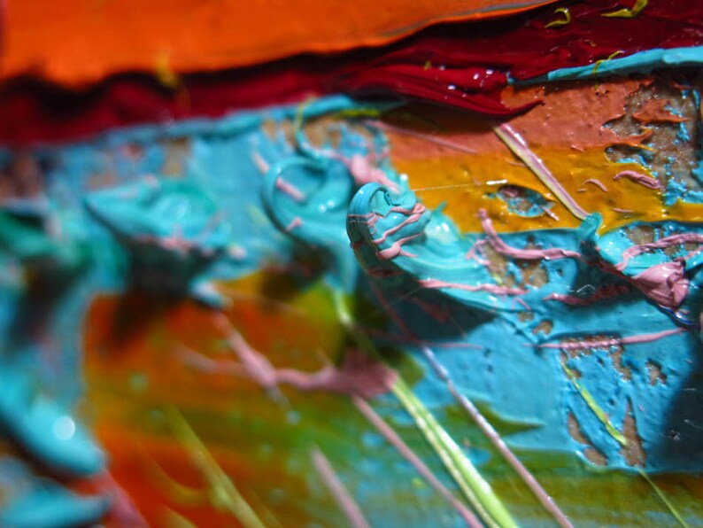 Oil Paint on Gallery Wrapped Stretched Canvas 8 by 8 by 1.5 Etsy