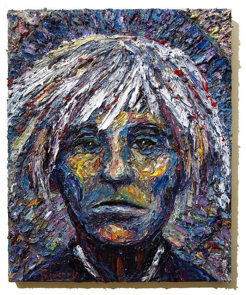 Original Ölgemälde auf Leinwand gewickelt 30 x 24 x 1,5 in. / figurativer großer dicker Expressionismus Art Deco Galerie nyc