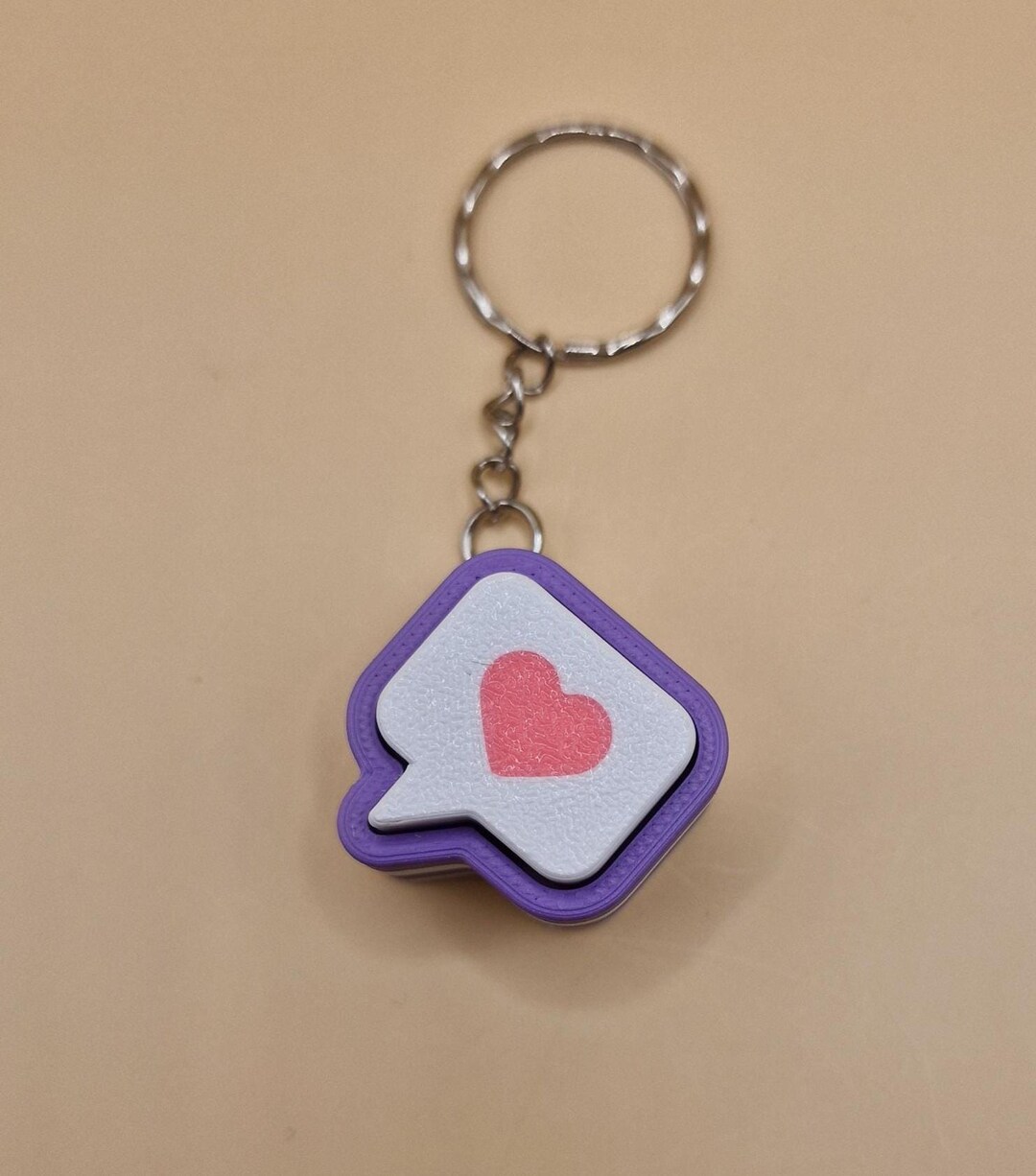 Heart Speech Bubble Clicker Keychain: Fidget Toy, Stress Relief - Etsy