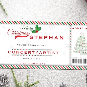 Ausdruckbare Weihnachtsticket Weihnachtsgeschenke, Weihnachtsgeschenke, Weihnachtsgeschenke, Weihnachtsgeschenk, Weihnachtsgeschenk Gutschein