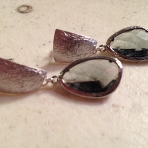 Gray Earrings - Silver Jewelry - Fashion Jewellery - Trendy - Chic - Crystal