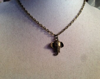 Elephant Necklace - Pendant Jewelry - Brass Jewellery - Fashion - Dainty - Unique  - Trendy