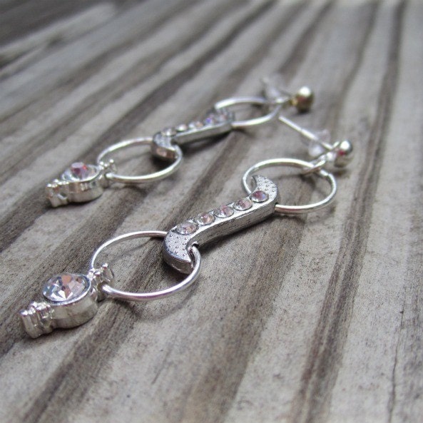 Orecchini Da Sposa In Cristallo Trasparente, Orecchini Pendenti In - Foto 2