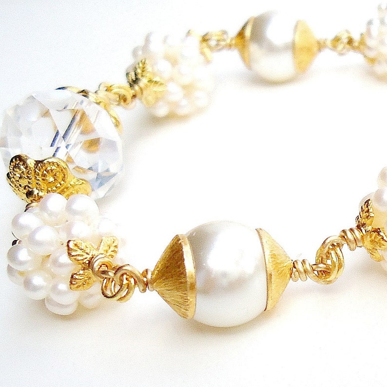 Pearl bracelet june birthstone jewellery bride yellow etsy