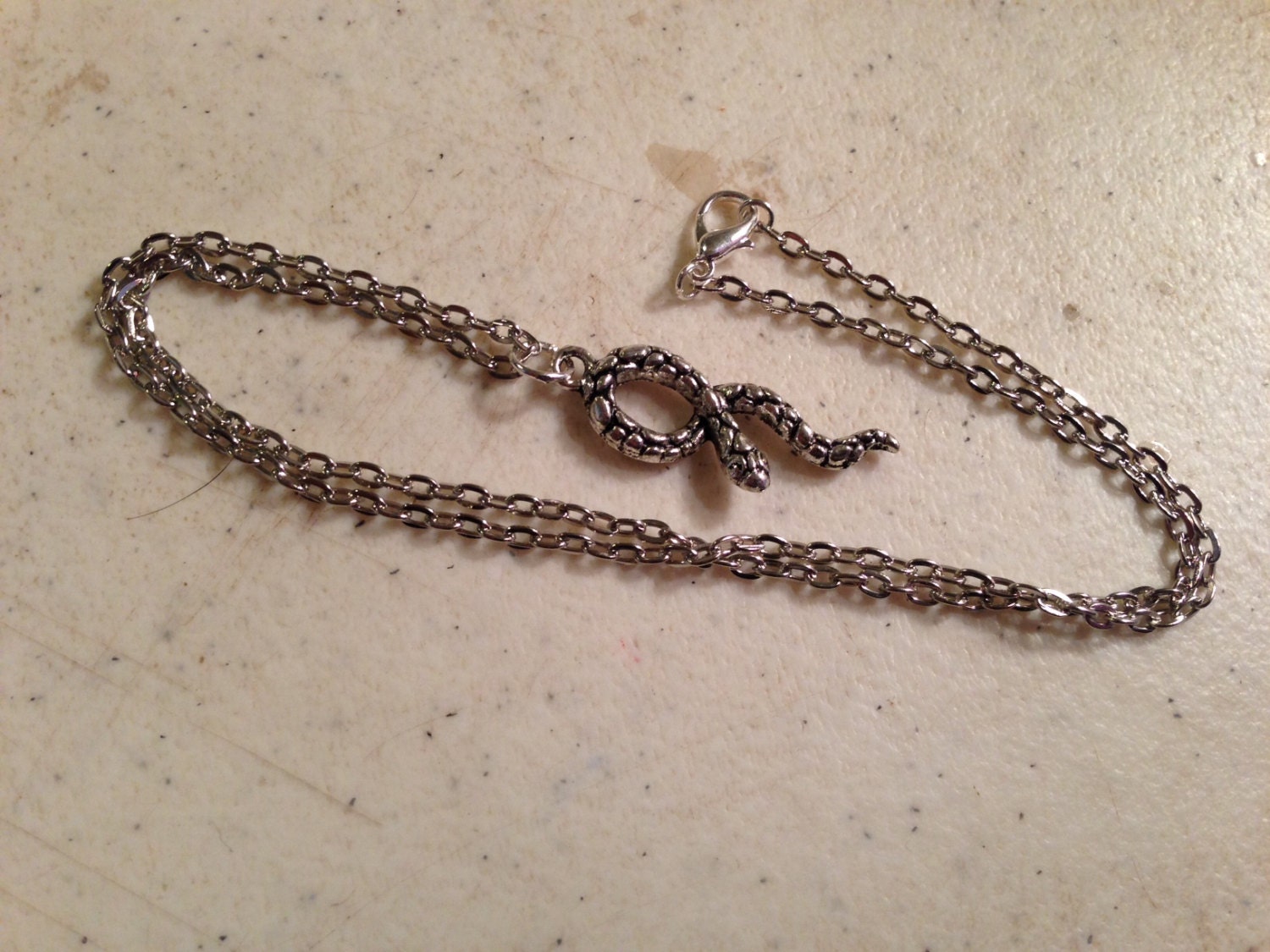 Snake Necklace - Silver Jewelry - Pendant Jewellery - Chain