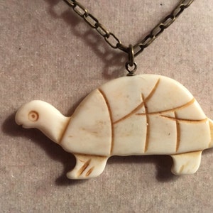 Schildkröte Halskette - Messing Schmuck - Anhänger Schmuck - Kette - Mode - Hipster - Kitsch - Lang