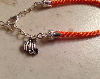 Bracciale Zucca - Gioielli Halloween - Gioielli argento - Gioielli Charm - Catena - Dolcetto o scherzetto