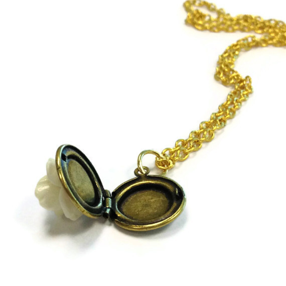 Flower Locket Necklace Mother Daughter Bridesmaid Jewelry Wedding