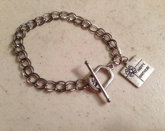 Silver Bracelet - Happy Birthday Jewelry - Chain Jewellery - Fashion - Charm