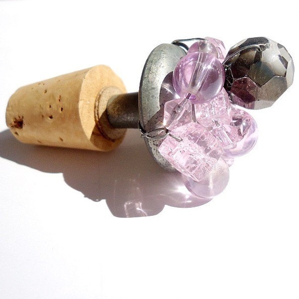 Pink Vintage Wine Stopper
